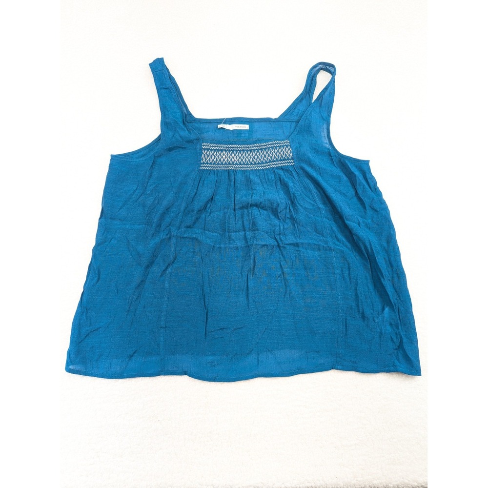 NWT Maurice's Women's Blue Strap Top Embroidered Front XL